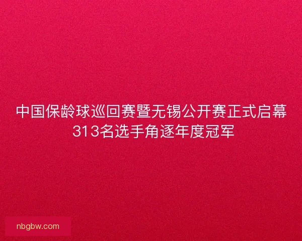 中国保龄球巡回赛暨无锡公开赛正式启幕 313名选手角逐年度冠军